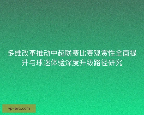 多维改革推动中超联赛比赛观赏性全面提升与球迷体验深度升级路径研究 多维改革推动中超联赛比赛观赏性全面提升与球迷体验深度升级路径研究